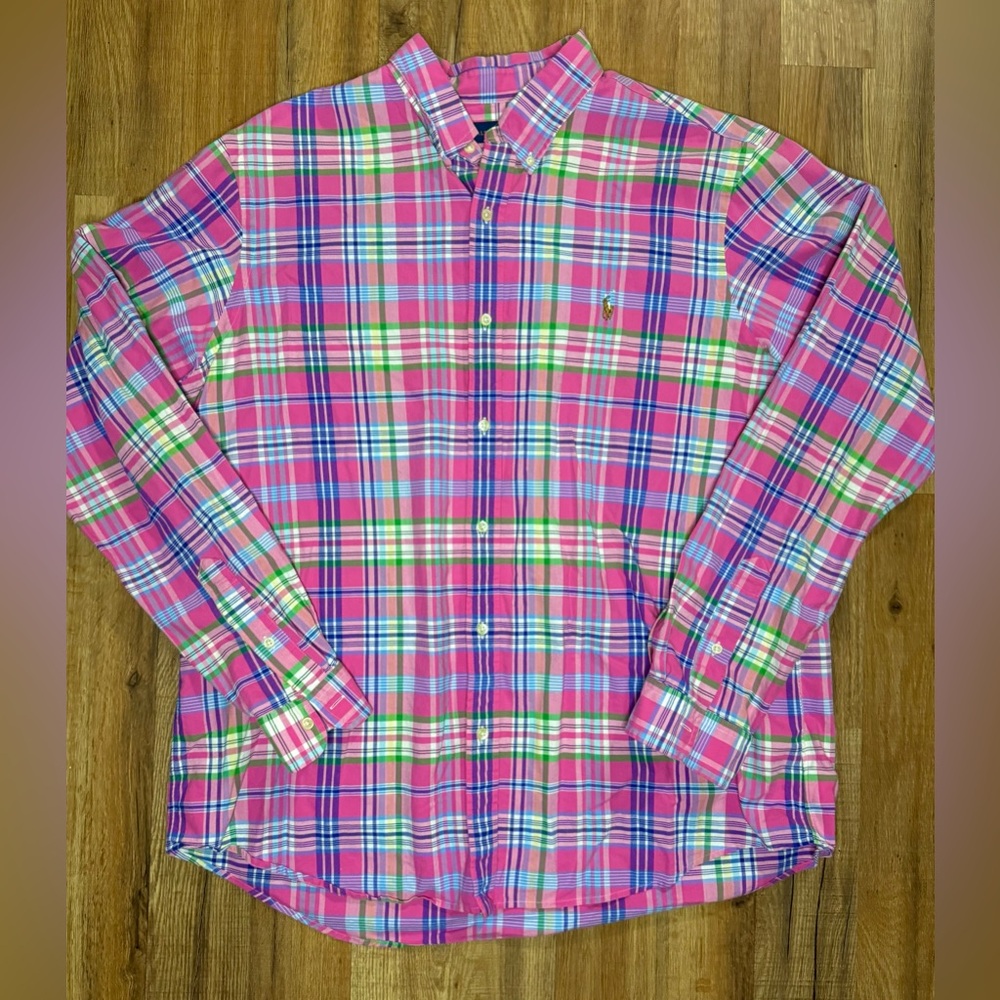 Polo Ralph Lauren Men Button Up Shirt Long Sleeve Size XXL